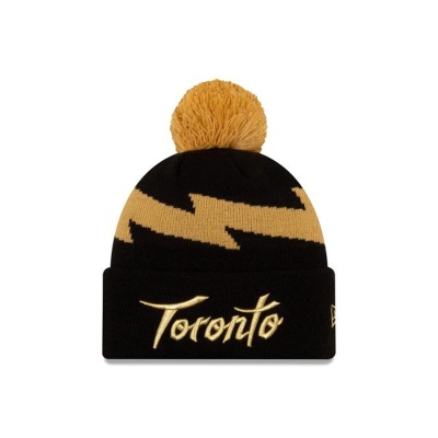 Toronto Raptors Gorra | New Era 2019 NBA Authentics City Series Pom Knit Beanie Mexico - Negros